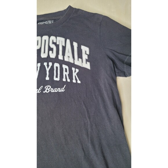 Y2K Aeropostale NY Embroidered‎ Black T Shirt Men's Size Large 100% Cotton - Picture 4 of 11